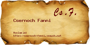 Csernoch Fanni névjegykártya